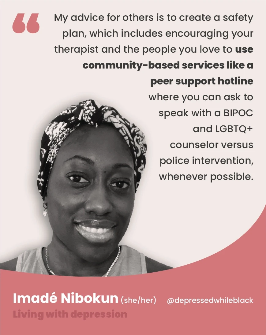 Quote by Imadé Nibokun, an individual living with depression